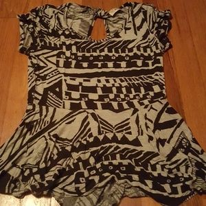 Black and Grey tutu top